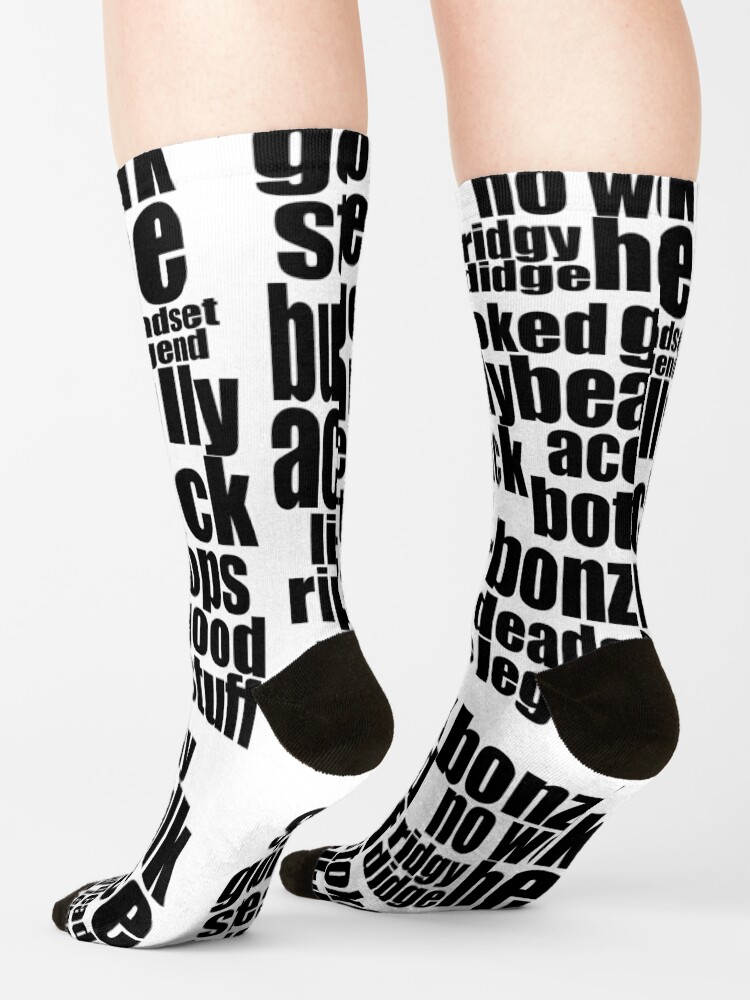 "Aussie Slang All the Slang" Socks by dodgerock Redbubble