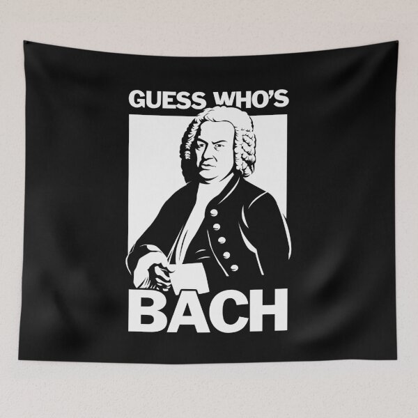 Aperçu de l'œuvre Devinez qui est Bach créée et vendue par Yipptee Shirts.