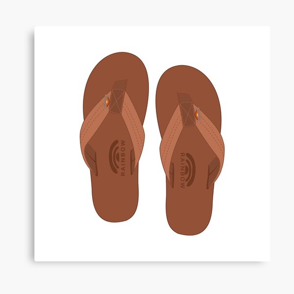 canvas rainbow flip flops