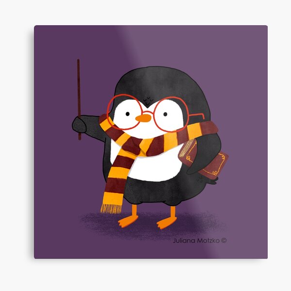 The Wizard Penguin Metal Print