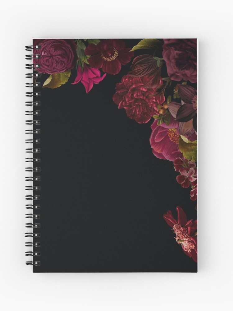 Cuaderno de espiral for Sale con la obra «Hojas negras en