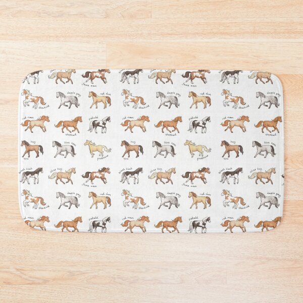 Item preview, Horses with different coat colours and markings on a white background designed and sold by HazelFisher.