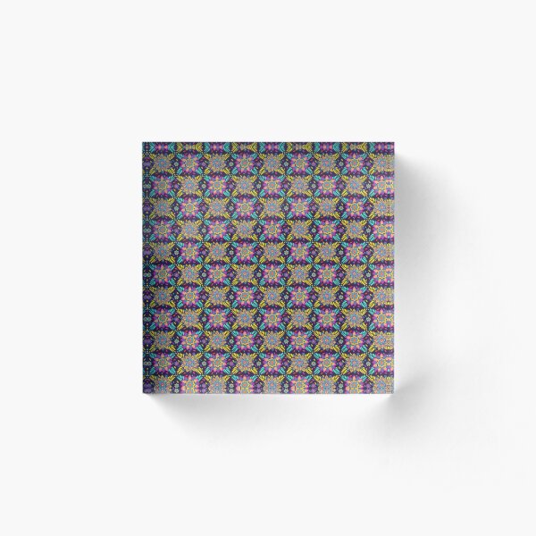 Mandala flowers Acrylic Block