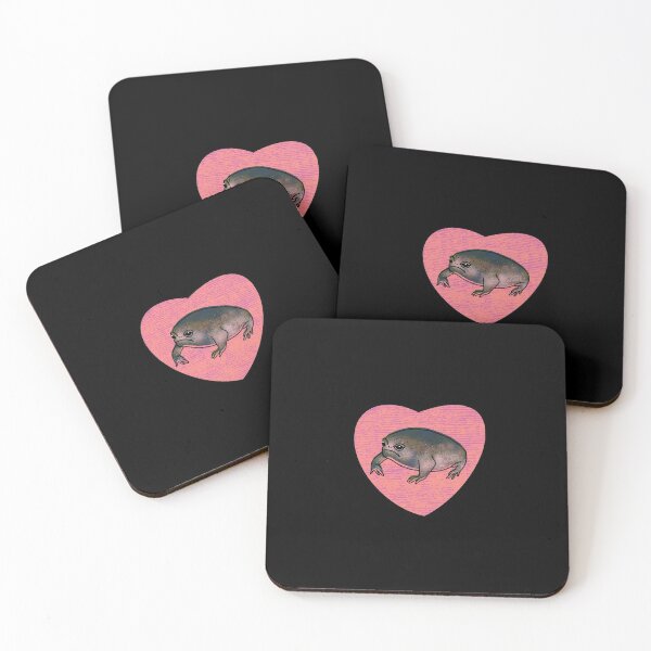 Item preview, Cute Black Desert Rain Frog Love Heart designed and sold by okpinsPets.