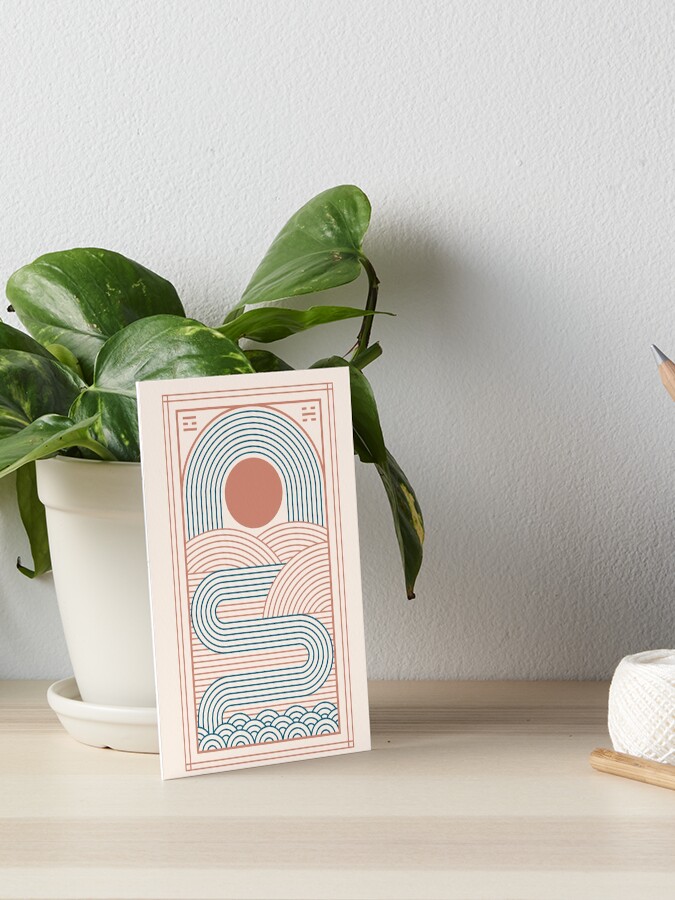 Thumbnail 1 of 2, Art Board Print, Zen River designed and sold by thepapercrane.