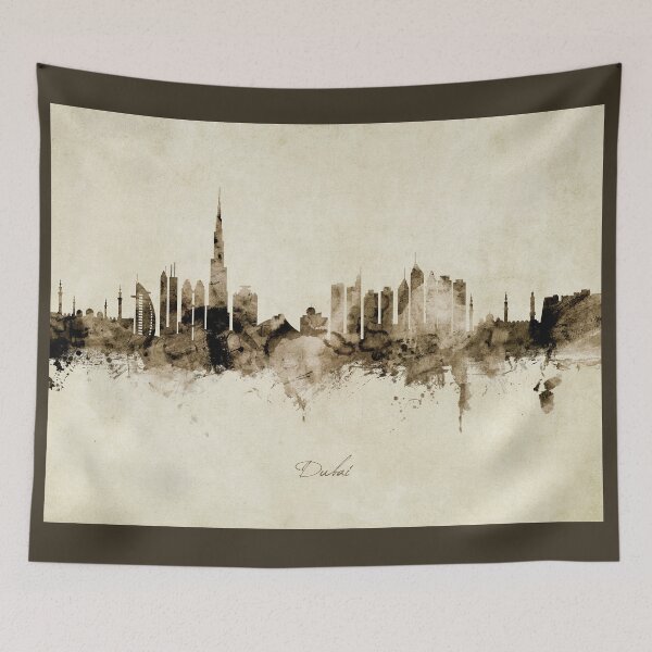 Artikelvorschau, Dubai Skyline entworfen und verkauft von ArtPrints.