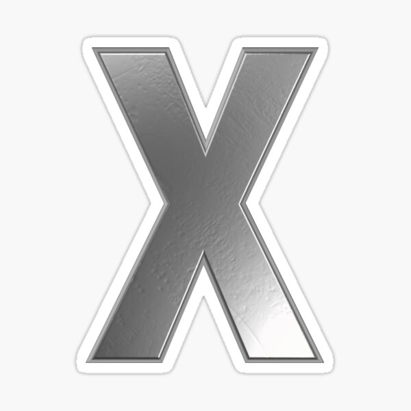 Platinum Monogram - X Glossy Sticker
