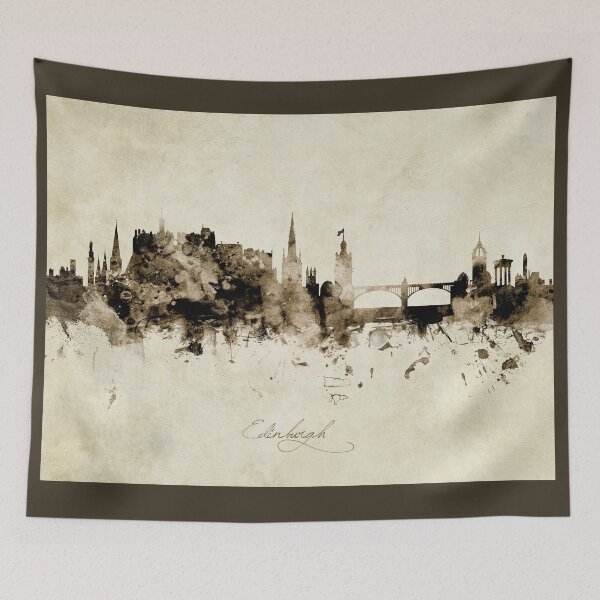 Item preview, Edinburgh Scotland Skyline designed and sold by ArtPrints.