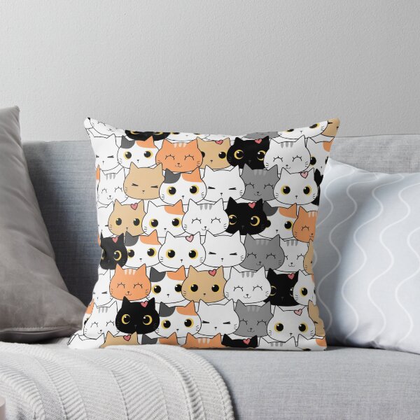 Item preview, Cute kitten doodle seamless pattern  designed and sold by TastefulDesigns.
