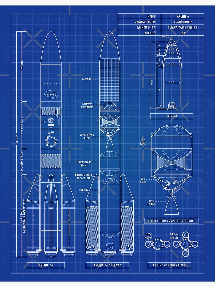 Ariane 6 (Blueprint-English) by BGALAXY
