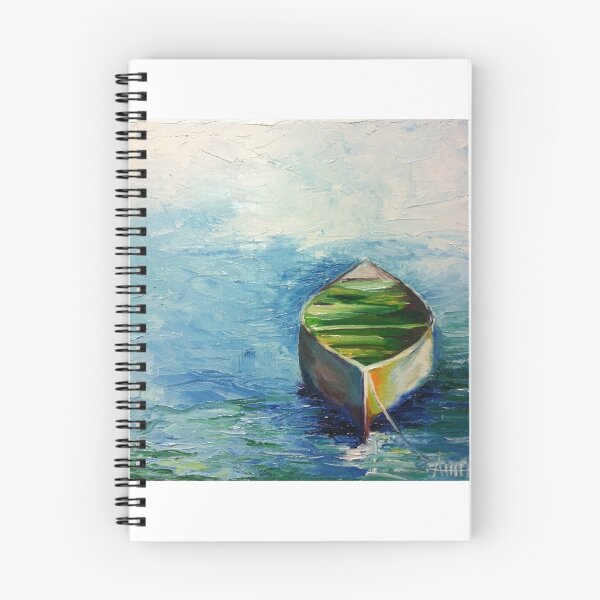 Aperçu de l'œuvre Bateau solitaire. Peinture de bateau créée et vendue par Ranisha.