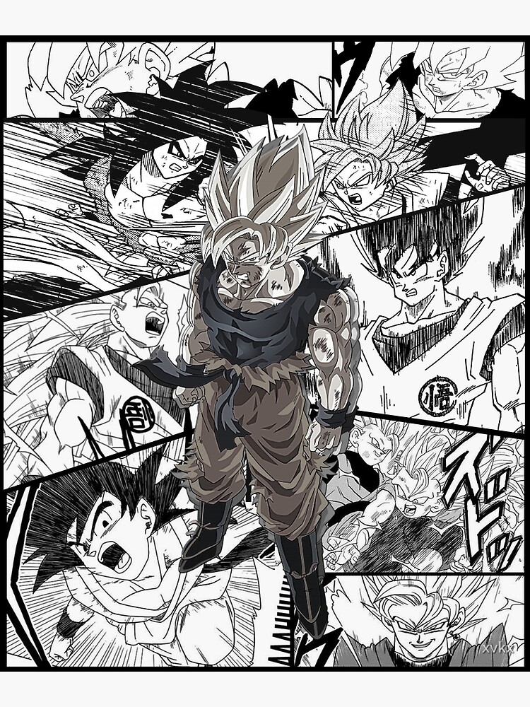 "Goku Manga black and white version Dragon ball super z ...