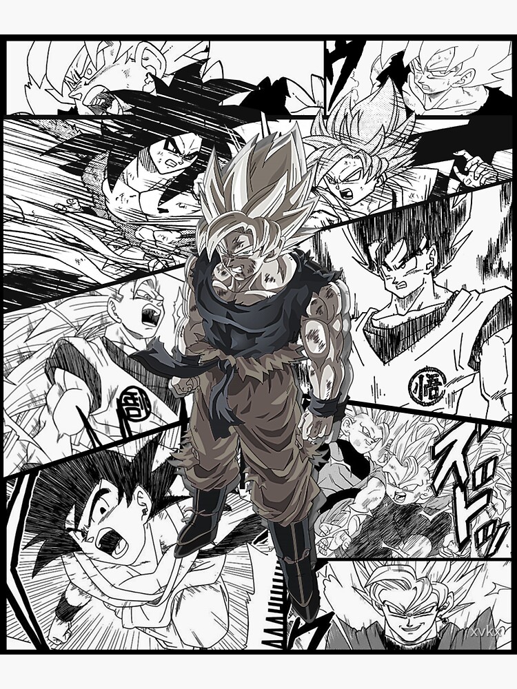 "Goku Manga black and white version Dragon ball super z