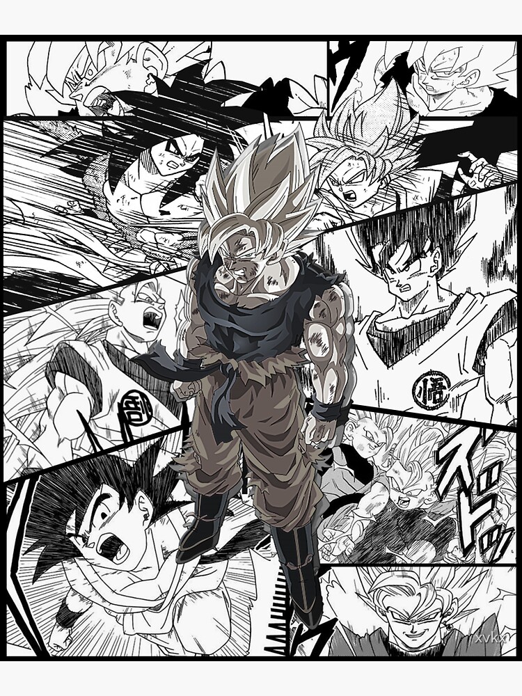  Goku Manga black  and white  version Dragon  ball  super  z 