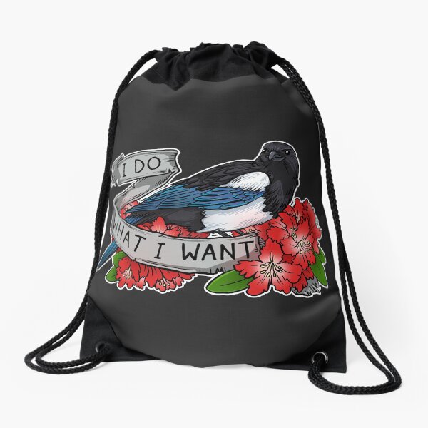 I Do What I Want Drawstring Bag