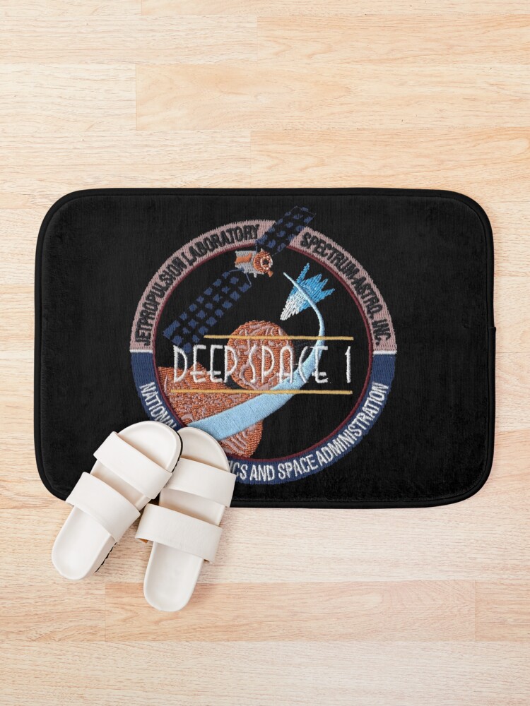 Thumbnail 1 of 6, Bath Mat, Deep Space 1 Program Patch designed and sold by Spacestuffplus.