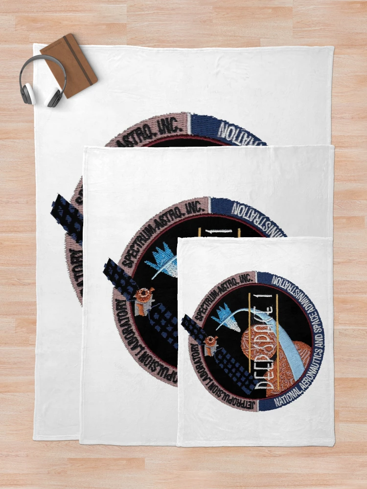 Thumbnail 5 of 6, Throw Blanket, Deep Space 1 Program Patch designed and sold by Nikki SpaceStuffPlus.