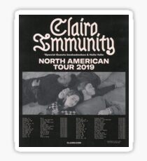 clairo immunity tour poster Sticker