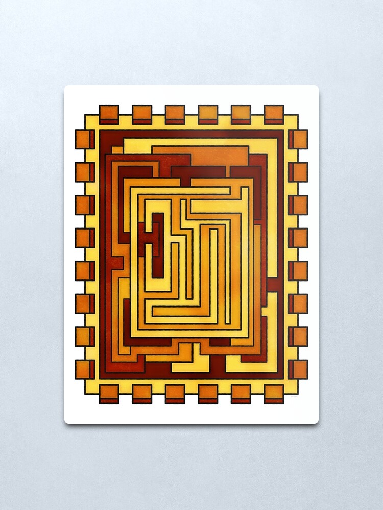 Alternate view of Sol - Geometric Art Deco Sun Metal Print