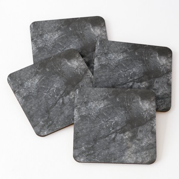 Black and White Marble Coasters (Set of 4)