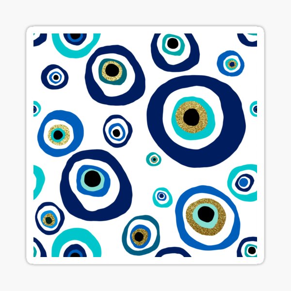 Nazar Amulet Evil Eye talisman pattern design Sticker