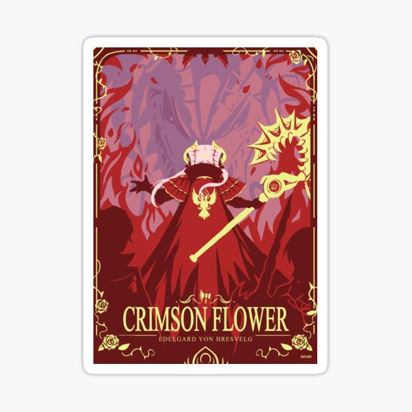 Crimson Flower Sticker
