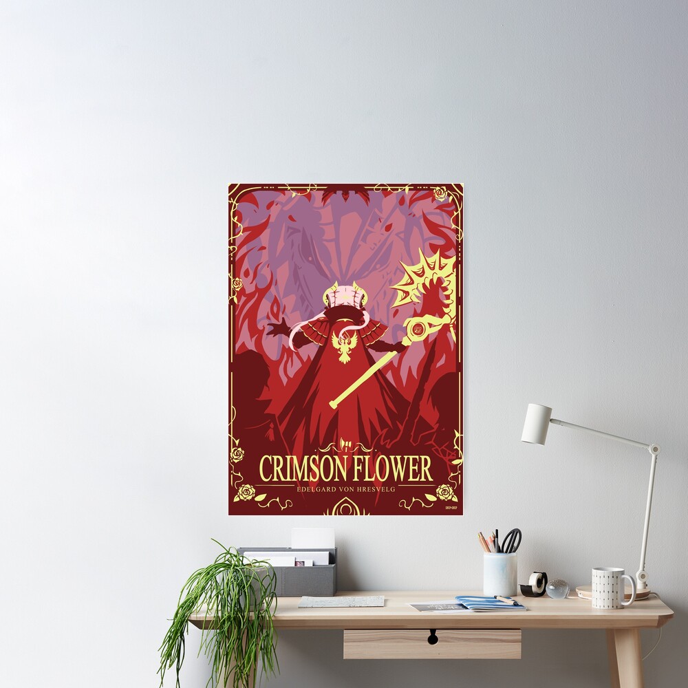 Crimson Flower Poster