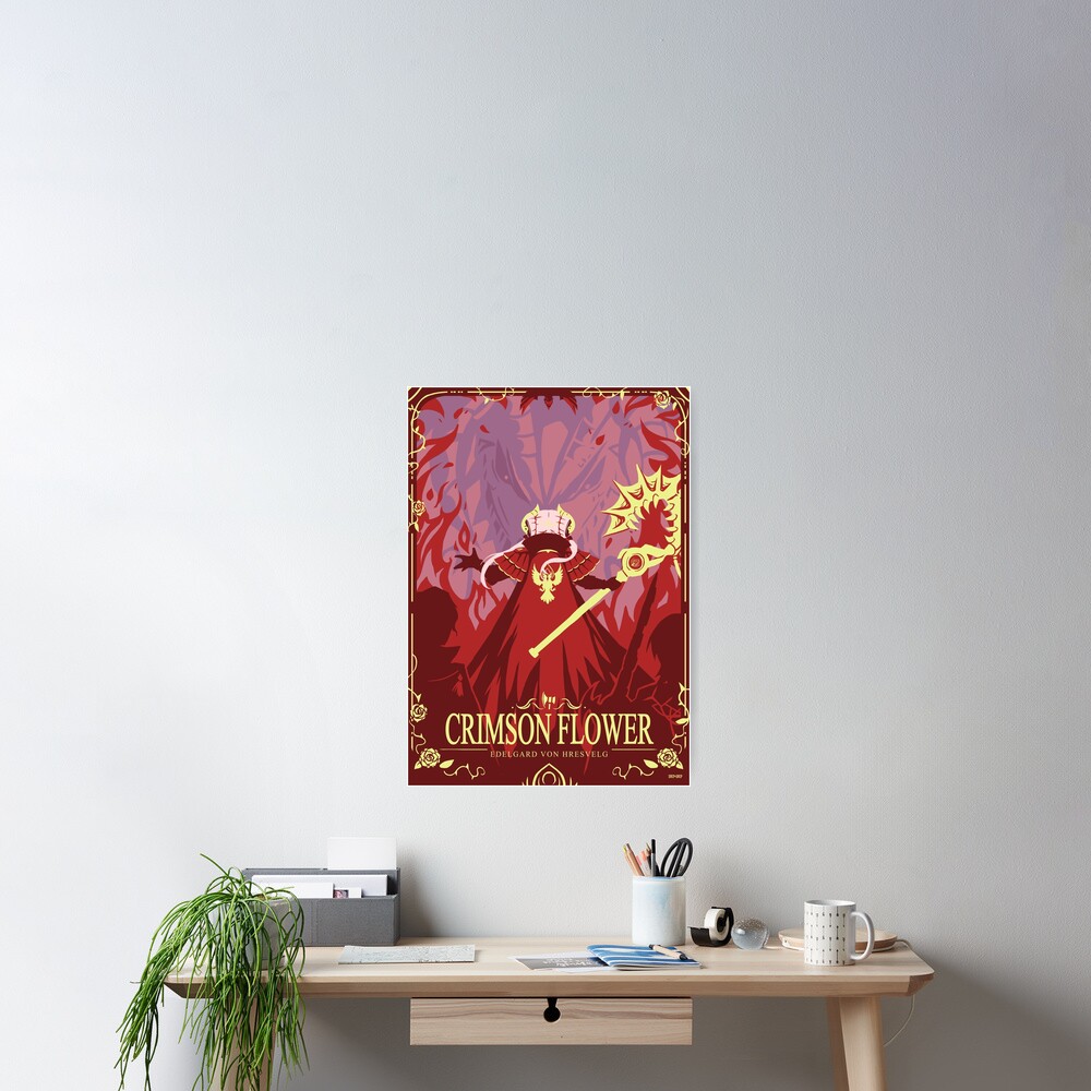 Crimson Flower Poster