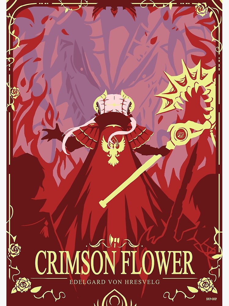 Discover Crimson Flower Premium Matte Vertical Poster