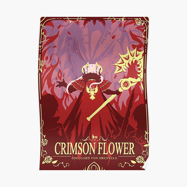 Crimson Flower Poster