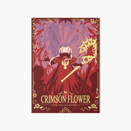Crimson Flower Art Board Print