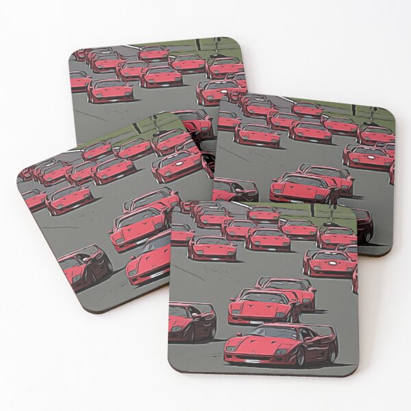 Item preview, Ferrari F40 Convoy Poster – Epic Supercar Group Art designed and sold by Road To Track.