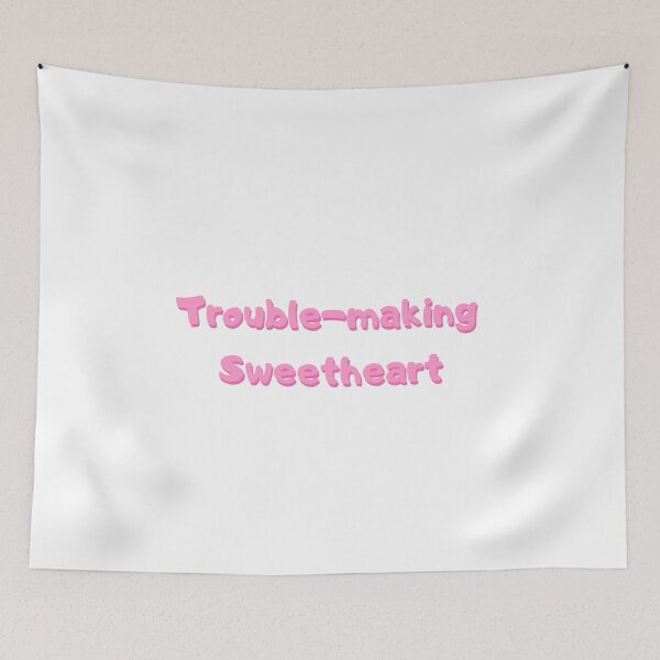 Item preview, Trouble-Making sweetheart kawaii print designed and sold by Lilpinkdinoshop.