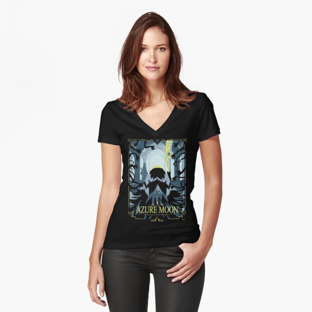 Item preview, Fitted V-Neck T-Shirt designed and sold by SnipSnipArt.
