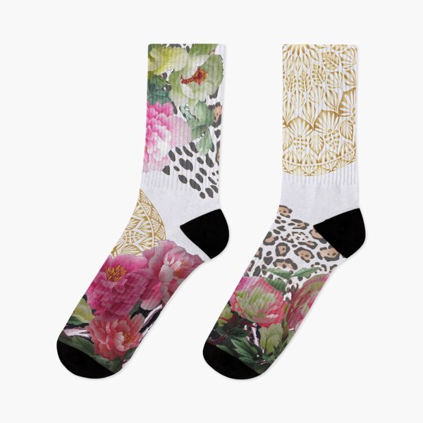 Item preview, flowers watercolors animal print mandala designed and sold by victoriaarend.