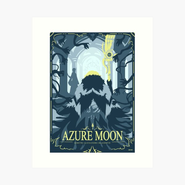 Azure Moon Art Print