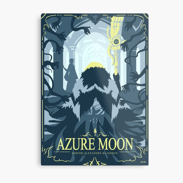 Azure Moon Metal Print