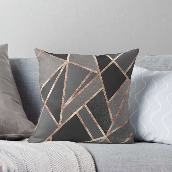Item preview, Classic Silver Gray Charcoal Rose Gold Geo #1 #geometric #decor #art  designed and sold by Anita's & Bella's Art.