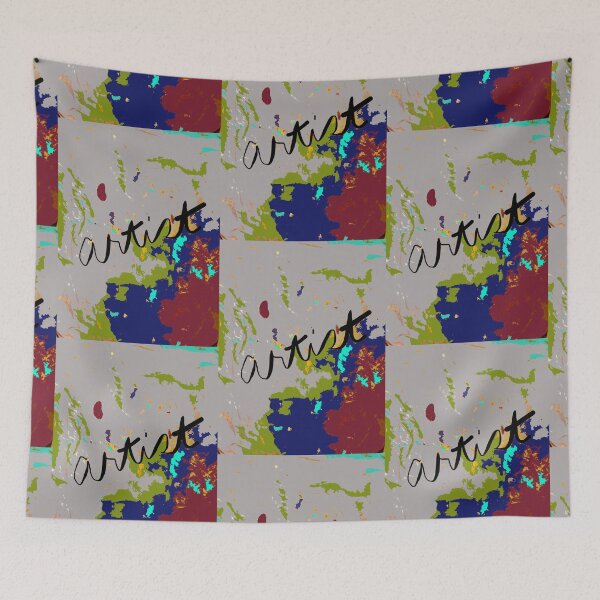 Item preview, ARTIST: painted in blue red gray green designed and sold by djrunnels.