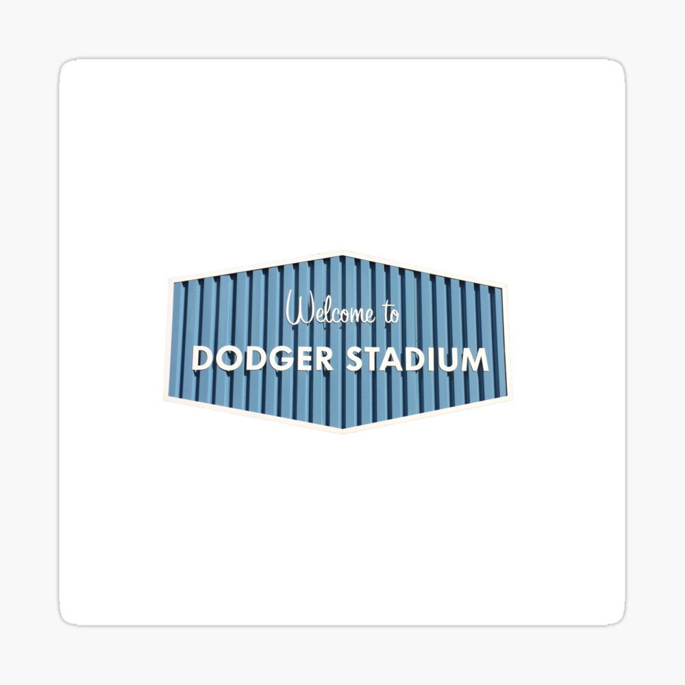 Los Angeles Dodgers - LA Dodgers logo & Dodger Stadium Background - MAGNET