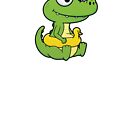 Cute Crocodile Cartoon Character Baby One Piece By Toonworld Redbubble