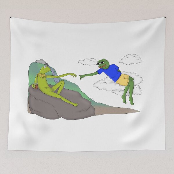 Item preview, Pepe and Kermit - 2 Gods meet. designed and sold by Zeroplus.