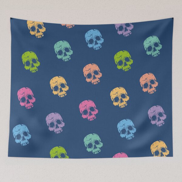 Item preview, RAINBOW SKULL COLLAGE designed and sold by SamMeow.
