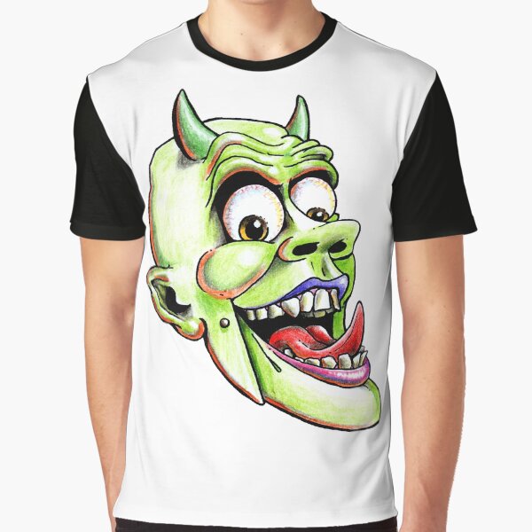 Green Devil puppet head Graphic T-Shirt