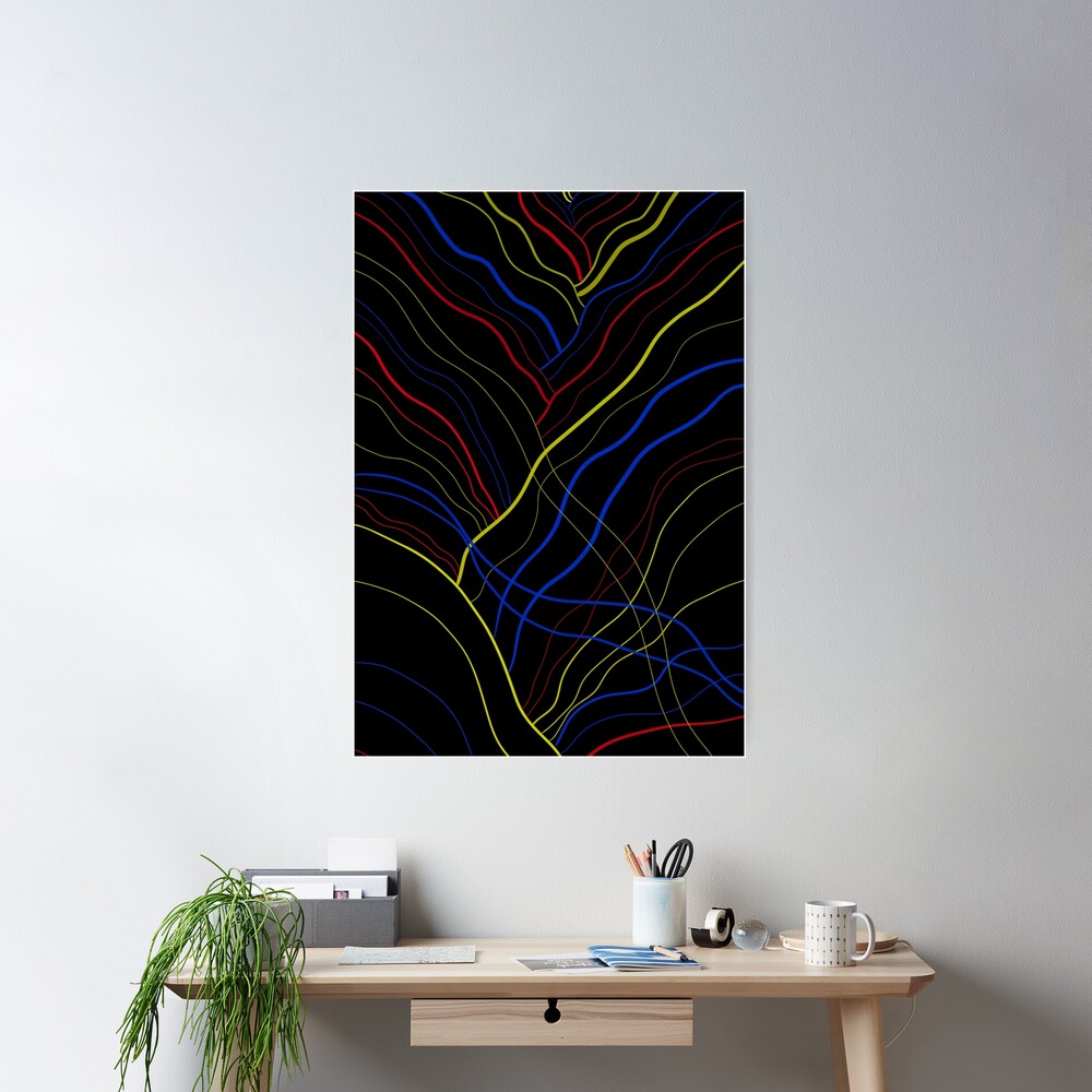 Curved Lines - Abstract Design Poster