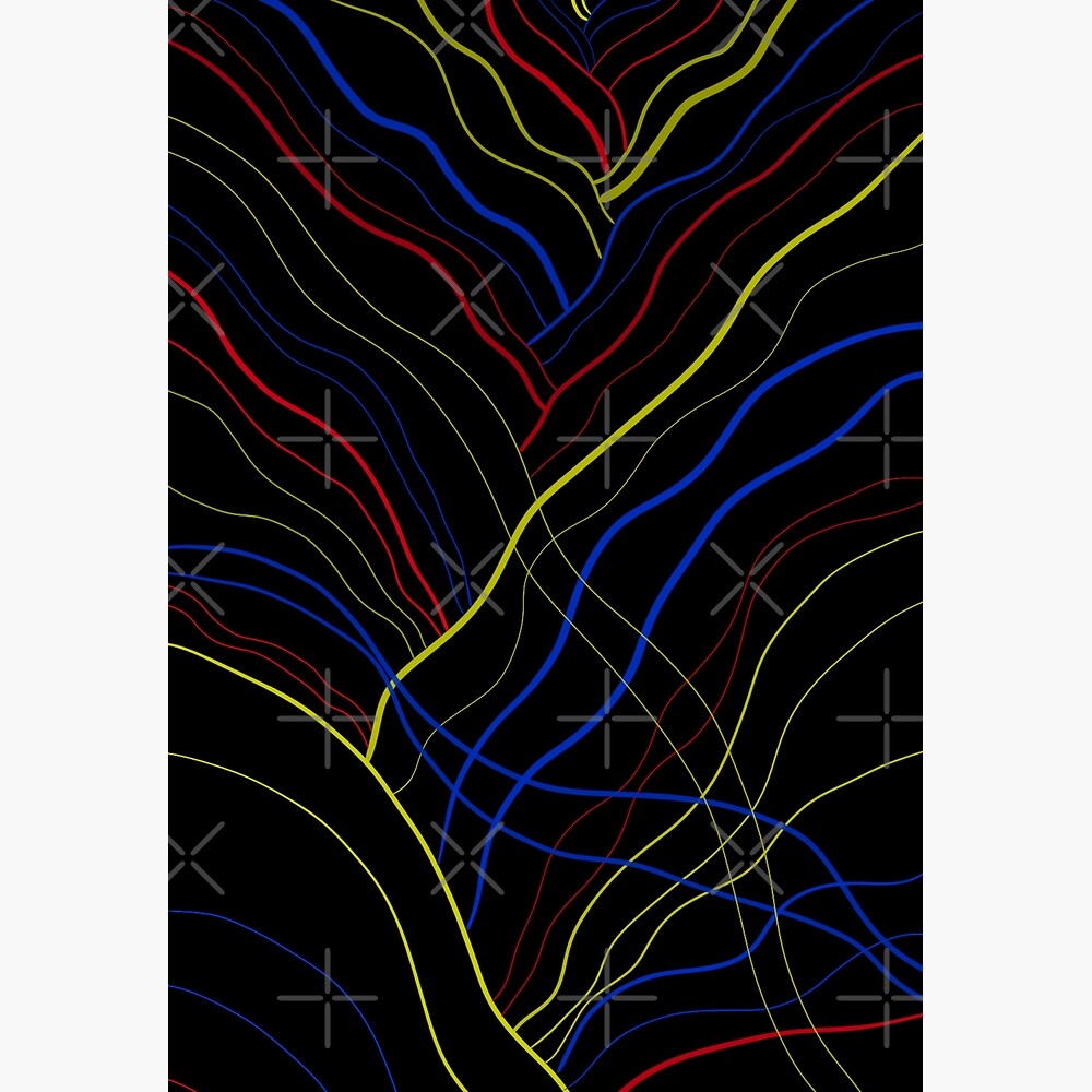 Curved Lines - Abstract Design — Poster