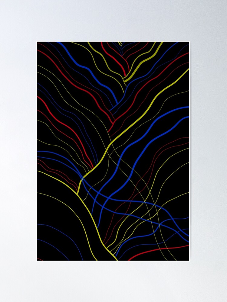 Alternate view of Curved Lines - Abstract Design Poster
