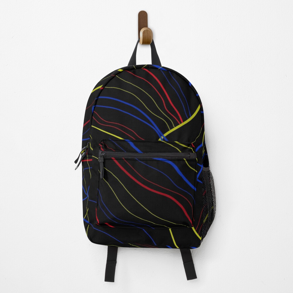 Curved Lines - Abstract Design on a backpack