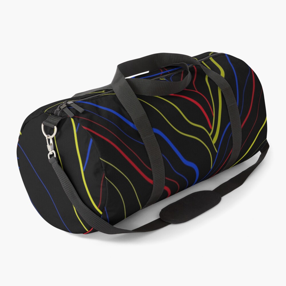 Curved Lines - Abstract Design on a duffle bag