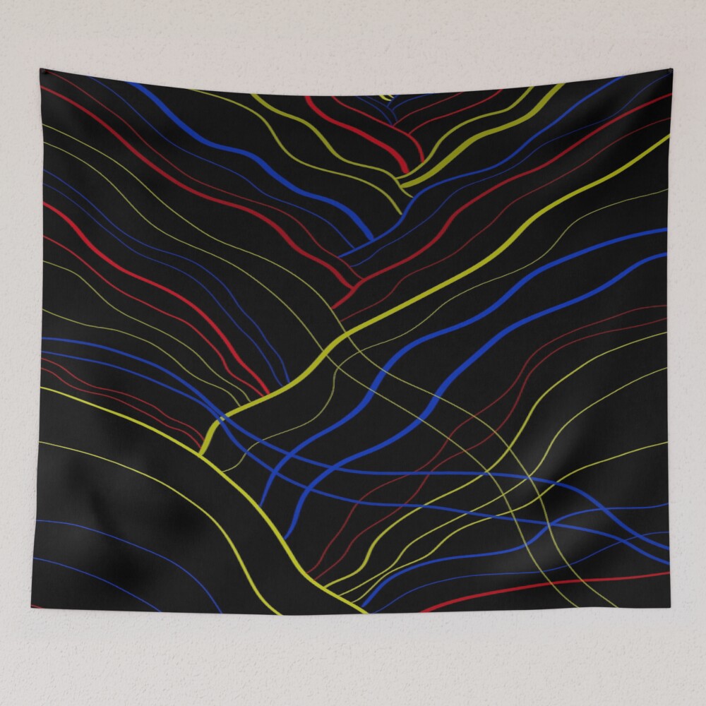 Curved Lines - Abstract Design on a tapestry